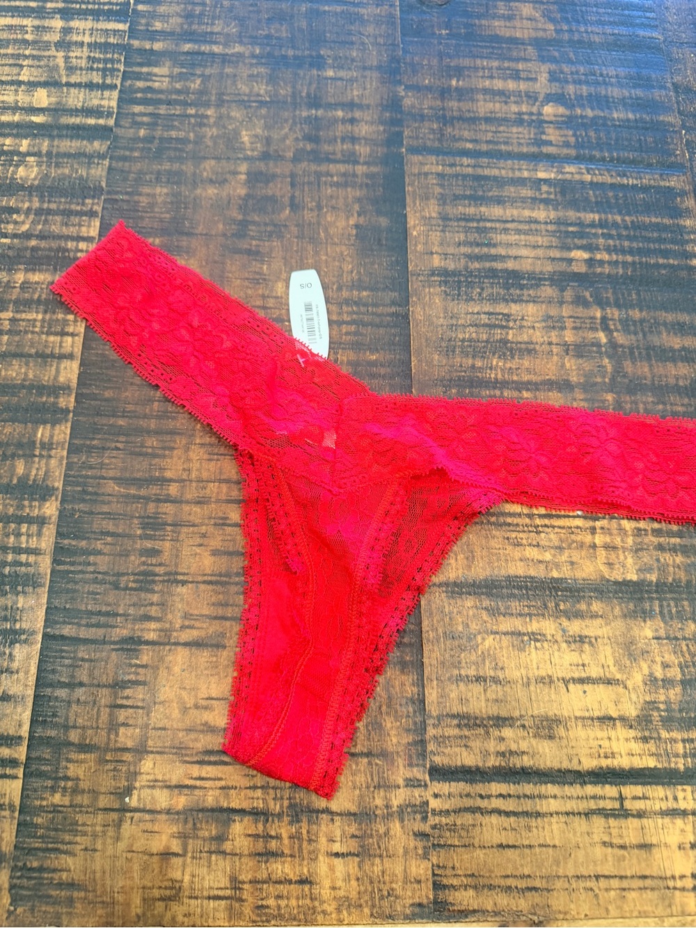 Adore Me Red Lace Thong Panty